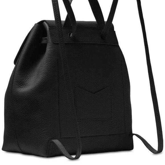 Nwot Michael Kors Junie Flap Black Leather Backpack main image 4